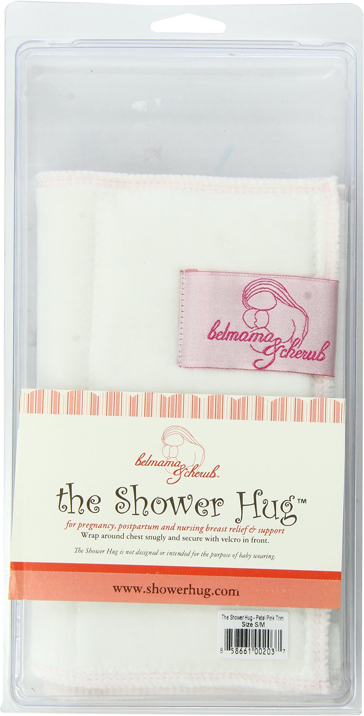 Belmama and Cherub The Shower Hug, Petal Pink Trim, Small/Medium