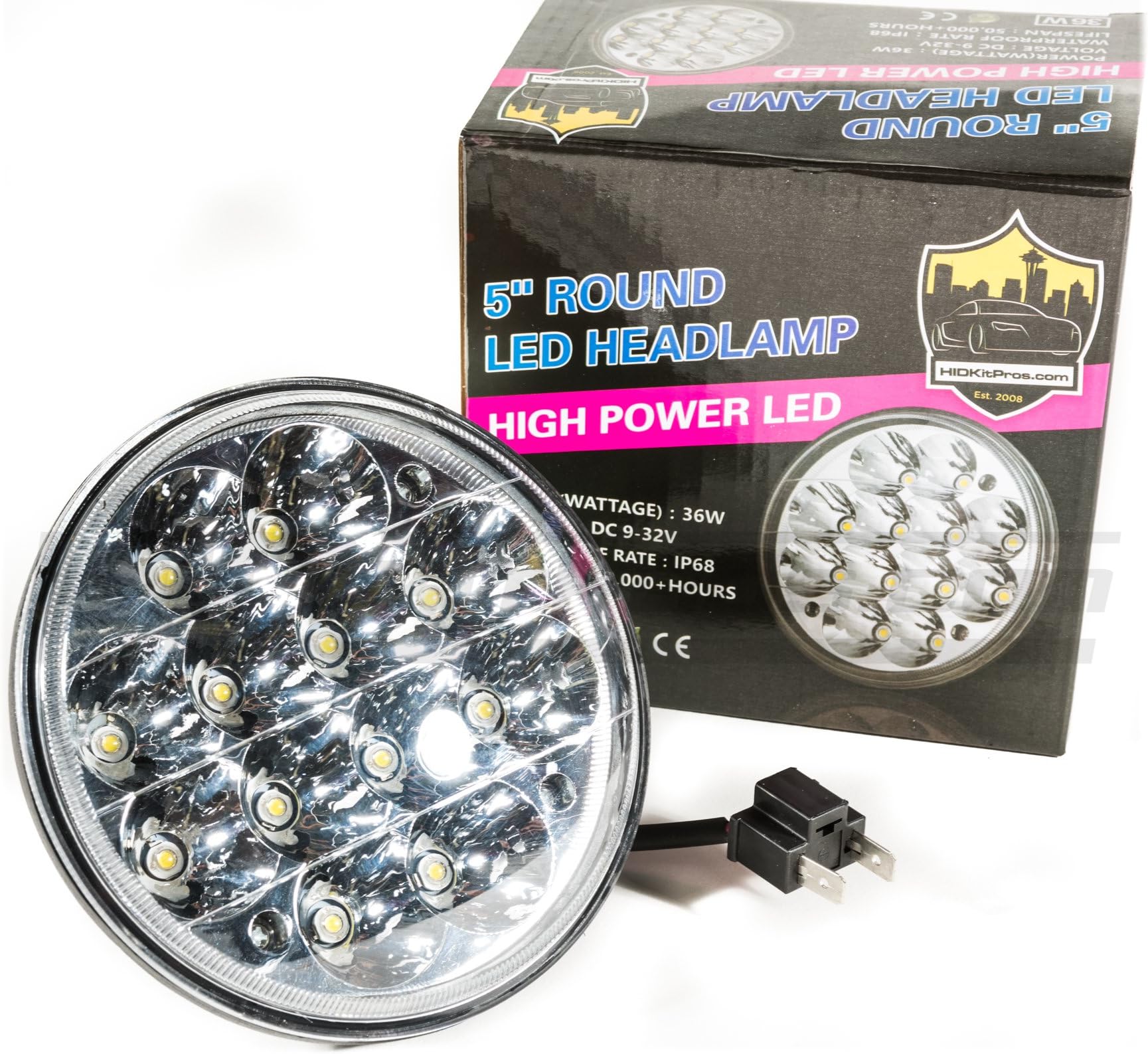 5-3/4″ Round Sealed Beam to LED Headlight Conversion