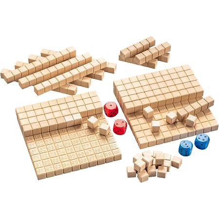 WISSNER Dienes Rechenmaterial – 10 Zehnerstäbe + 100 Einerwürfel Aus RE-Wood, Nachhaltig, Made In Germany