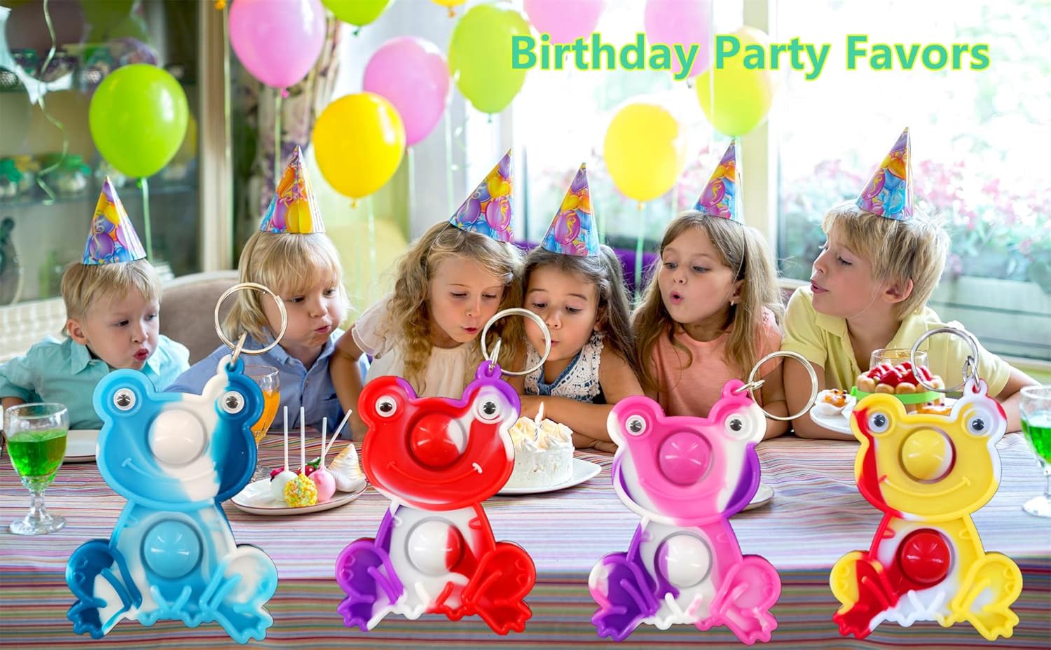 30 Frog Fidget Pop Gifts Prizes For Kindergarten Kids,Bulk Mini Birthday Graduation Summer Party Favors for Classroom students