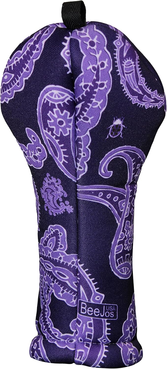 Women’s Collection-Purple Paisley Golf Club Headcovers Handmade in the USA by BeeJos