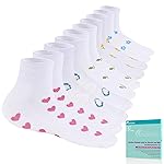 Revosoxs Diabetic Socks for Women Men,5 Pairs Bamboo Viscose Non Binding Diabetic Ankle wide Seamless Socks 6-9 9-12(Pattern-Mediem)