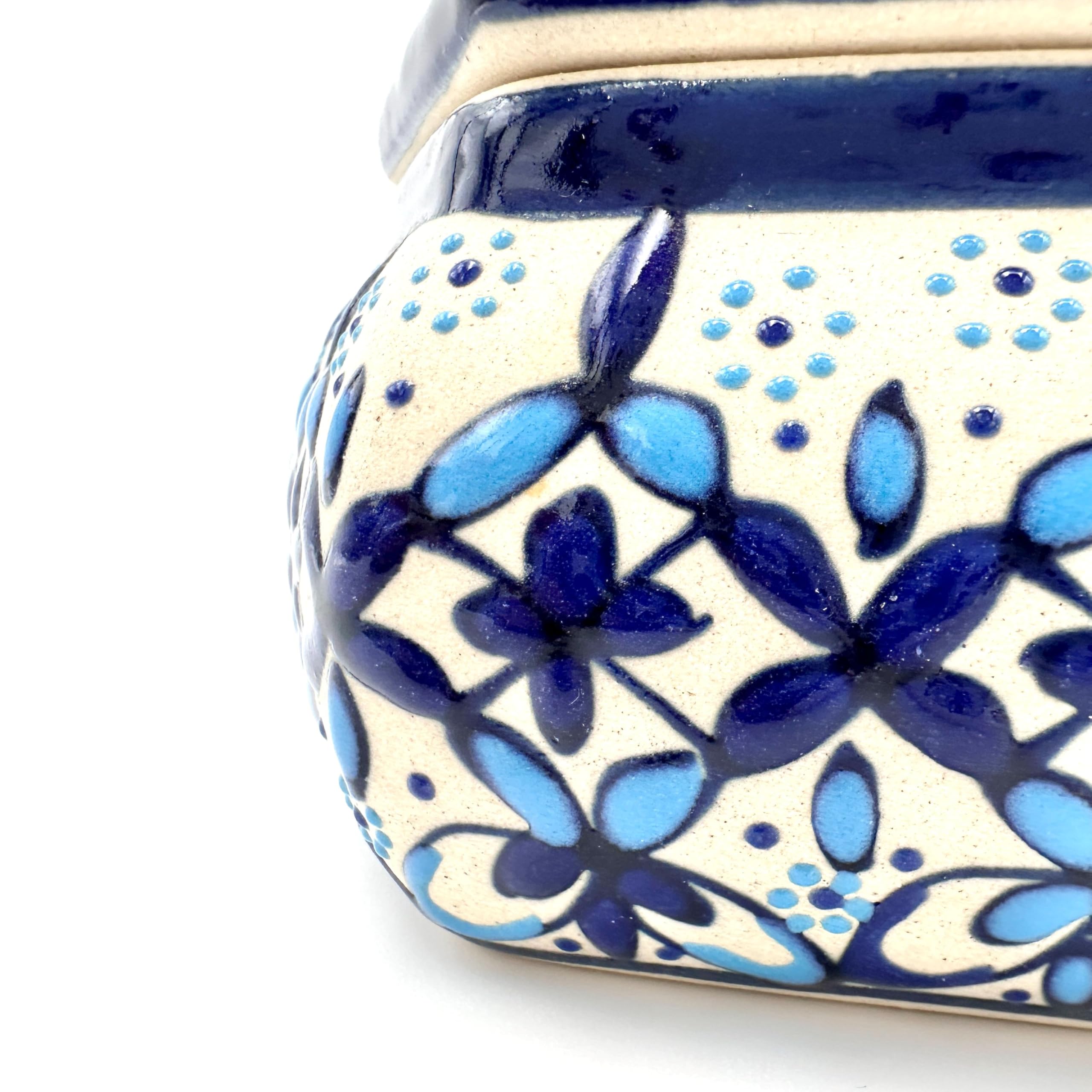 Amazon.co.jp: 【 Mexico tableware Art 】メキシコ セルビン焼 蓋付き