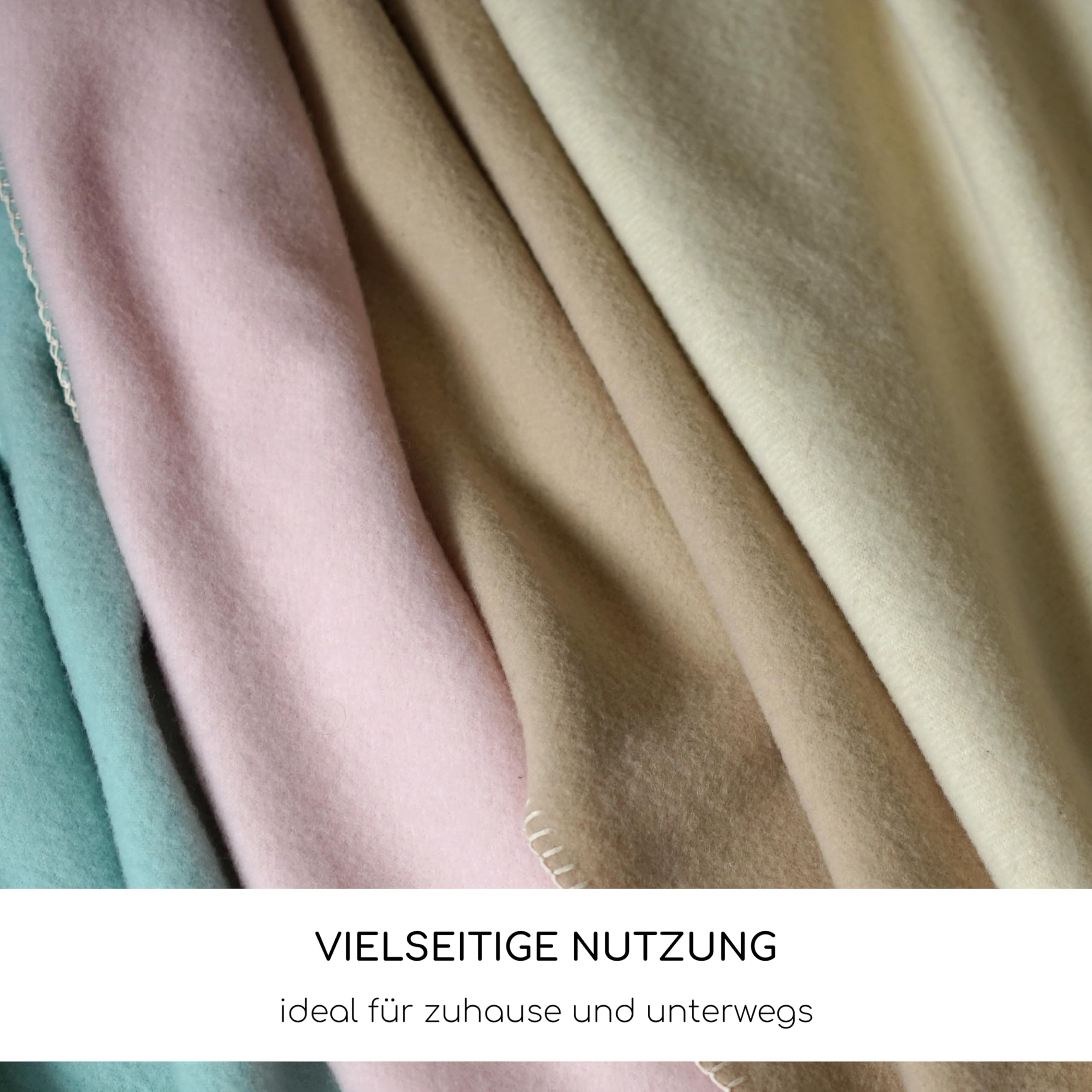 Baby Wolldecke für Sommer | aus 100% Bio-Schurwolle | Natürlich Wärmend & Temperaturausgleichend 75 x 100 cm (Beige)