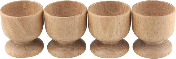 Apollo T4523 Beech 4 Egg Cup Set, Natural Wood, 24x5.5x5.5 : Amazon.co ...