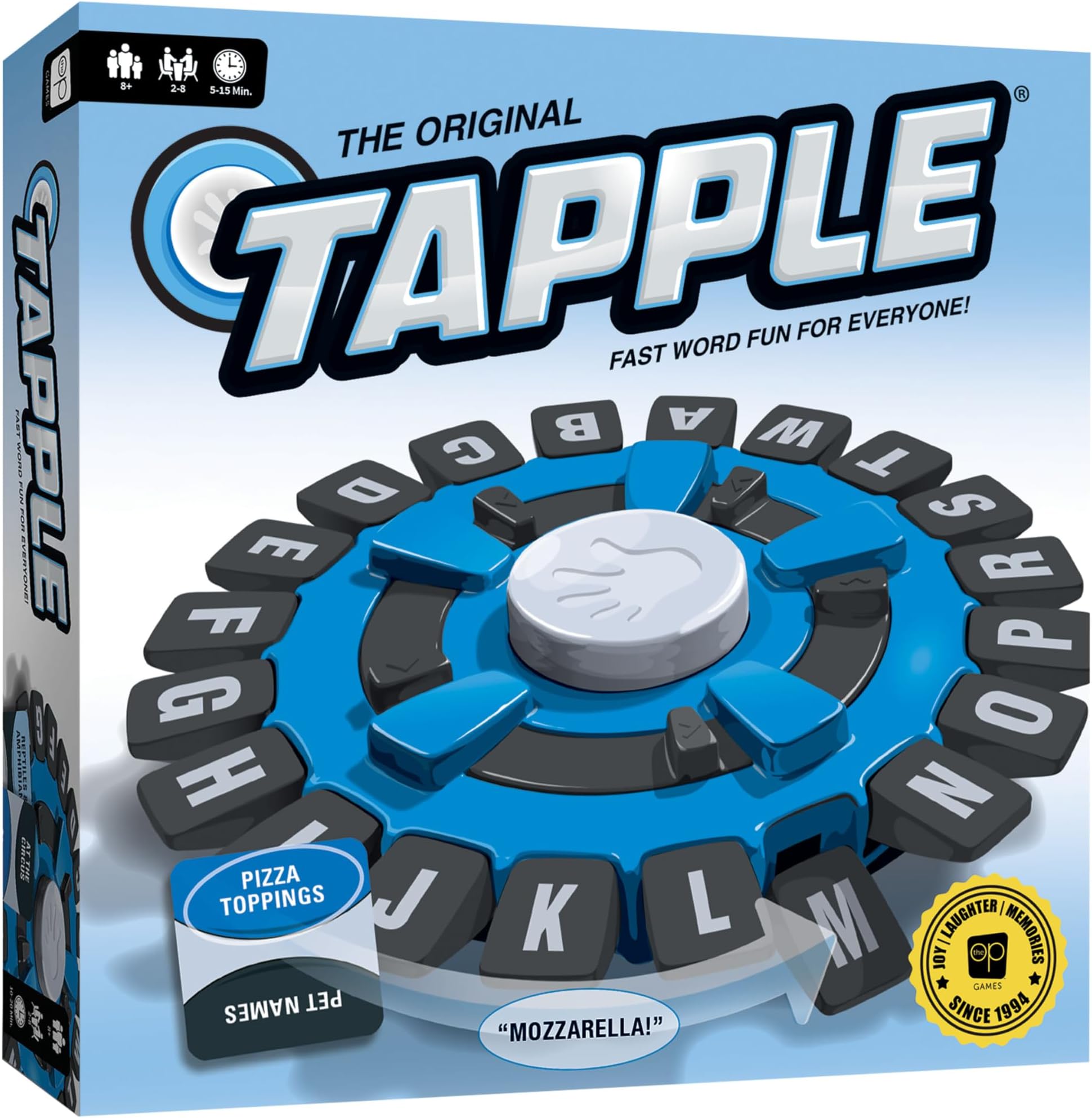 USAopoly Tapple Word Game | Fast-Paced Family Board Game | Choose A Category & Race Against The Timer To Be The Last Player | Learning Game Great For All Ages
