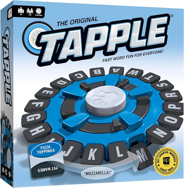 TAPPLE ® jeu de mot , jeu de famille rapide , choisissez une catégorie et course contre le stopwatch pour être le dernier joueur , le jeu idéal pour tous les âges
