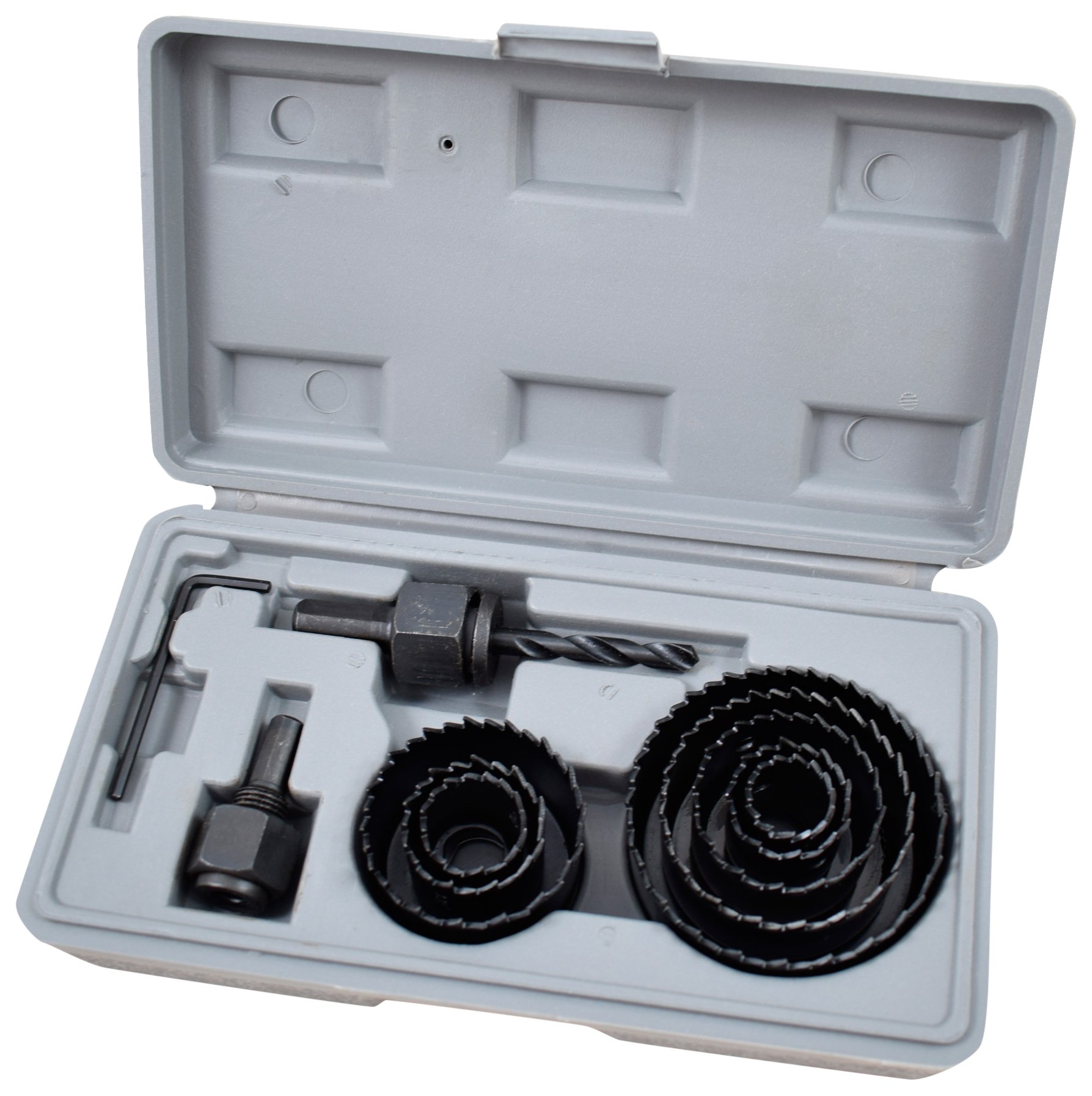 Ferrestock FSKCOR001 11 Piece Metal Hole Drill Set Depth up to 25 mm for Wood, Plaster and PVC