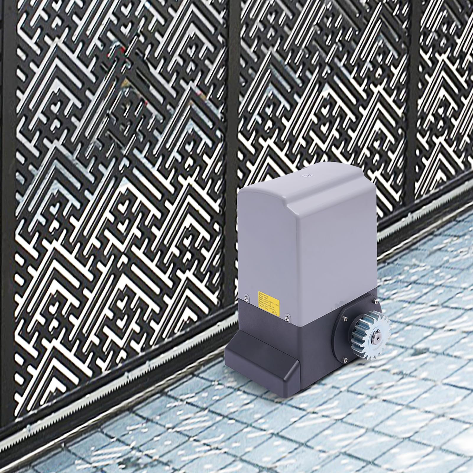 Accionamiento eléctrico para puertas correderas automáticas, abridor de puertas de accionamiento, juego completo con mando a distancia y cremallera (550 W)