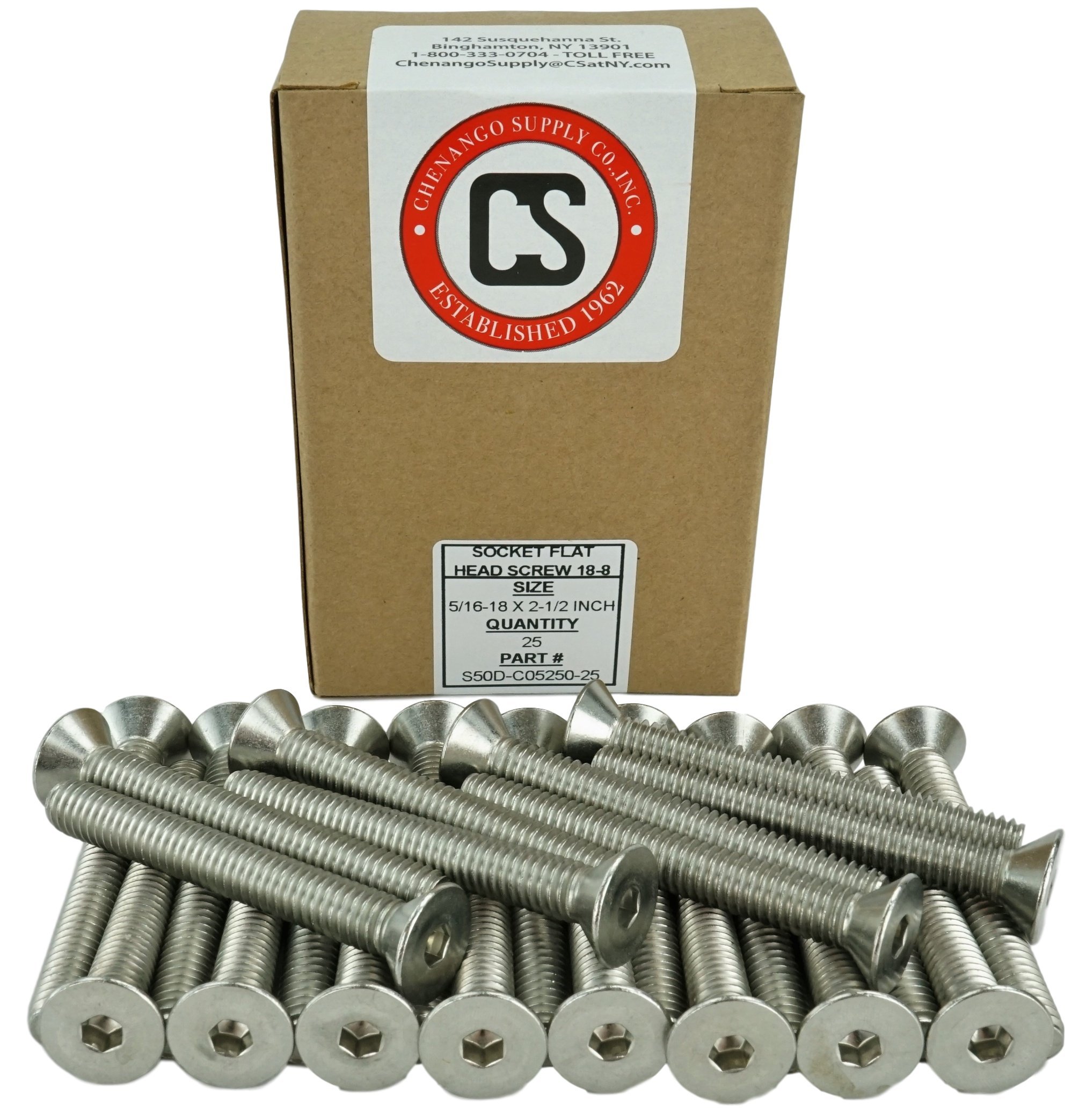 Vis hexagonale 5/16-18 x 2-1/2 acier inox 18-8 de haute précision