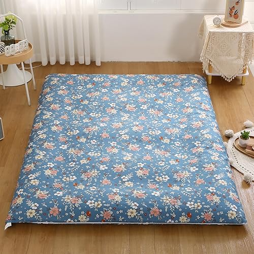 Miniatura 5 de Funda de colchón para colchones japoneses tradicionales de futón, con cremallera, lavable a máquina, funda de colchón tatami tamaño individual,