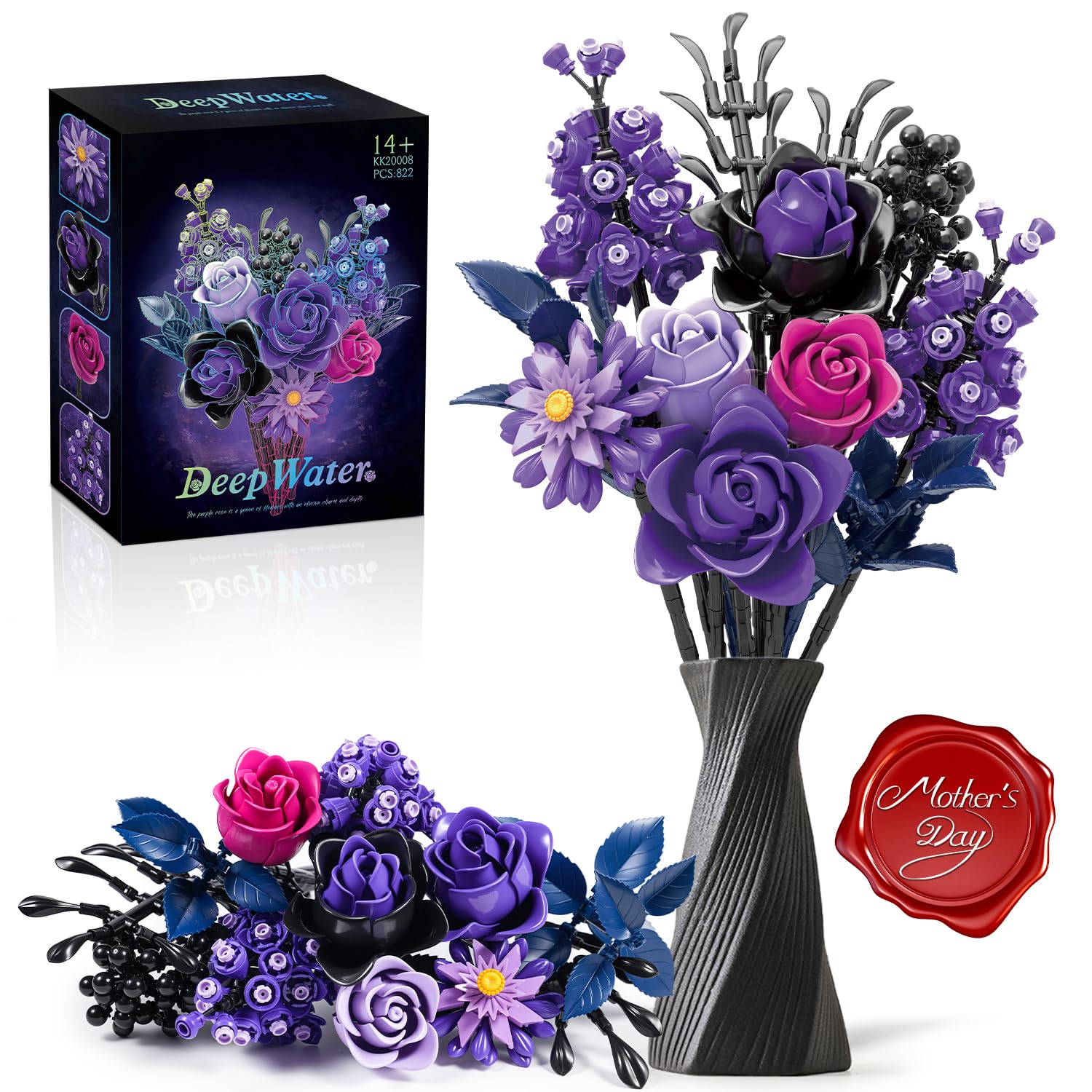 豪LP Pacific Avenue Flowers 538891051 BMG /00260 Amazon.com: Gohero Purple Roses Building Blocks Set (822PCS