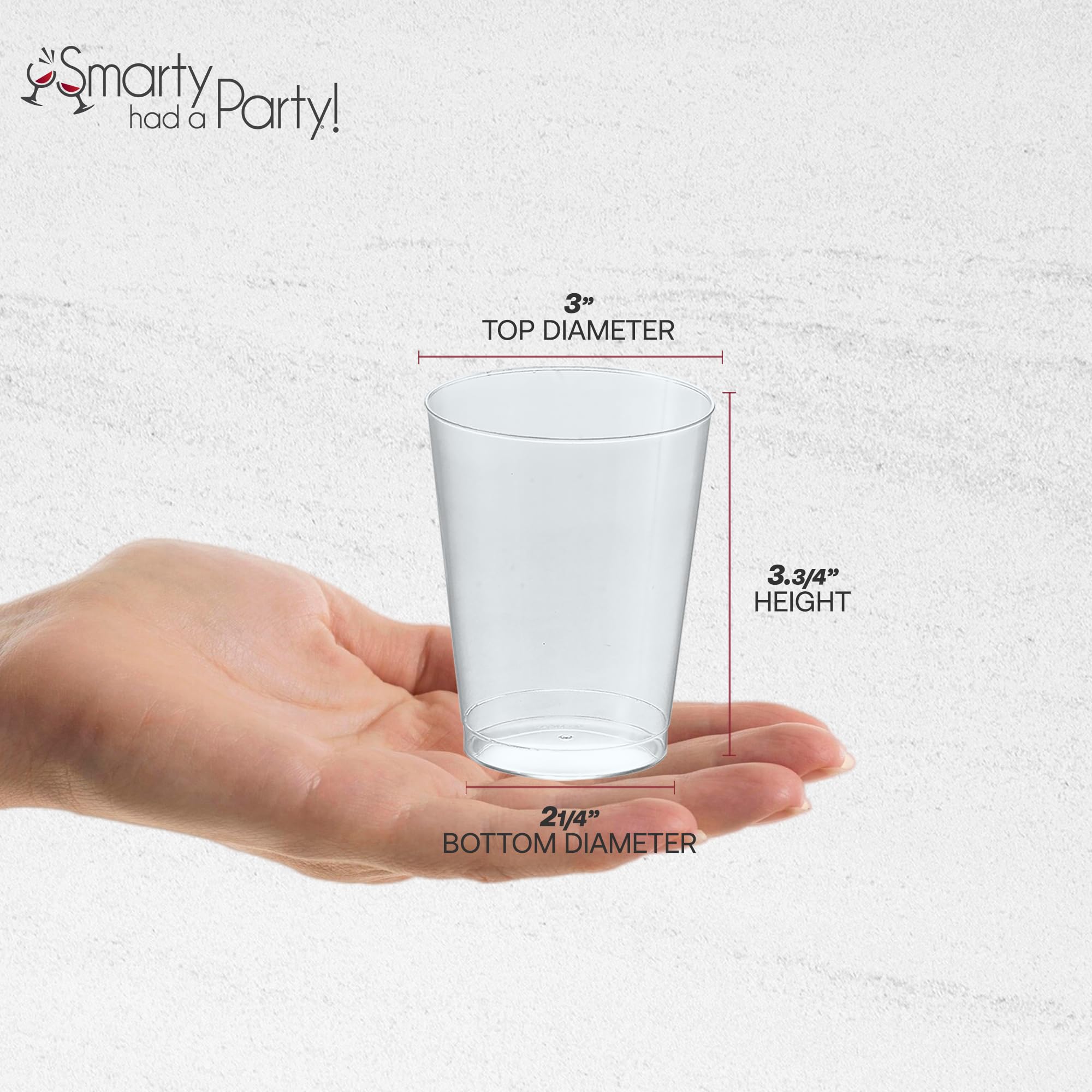 Amazon.com: Clear Plastic Cups Disposable Party Cups 500 Cups - 10 oz Hard  Plastic Tumblers - Bulk Party Punch Cups - Cocktail Drinking Glasses for  All Occasions : Health & Household