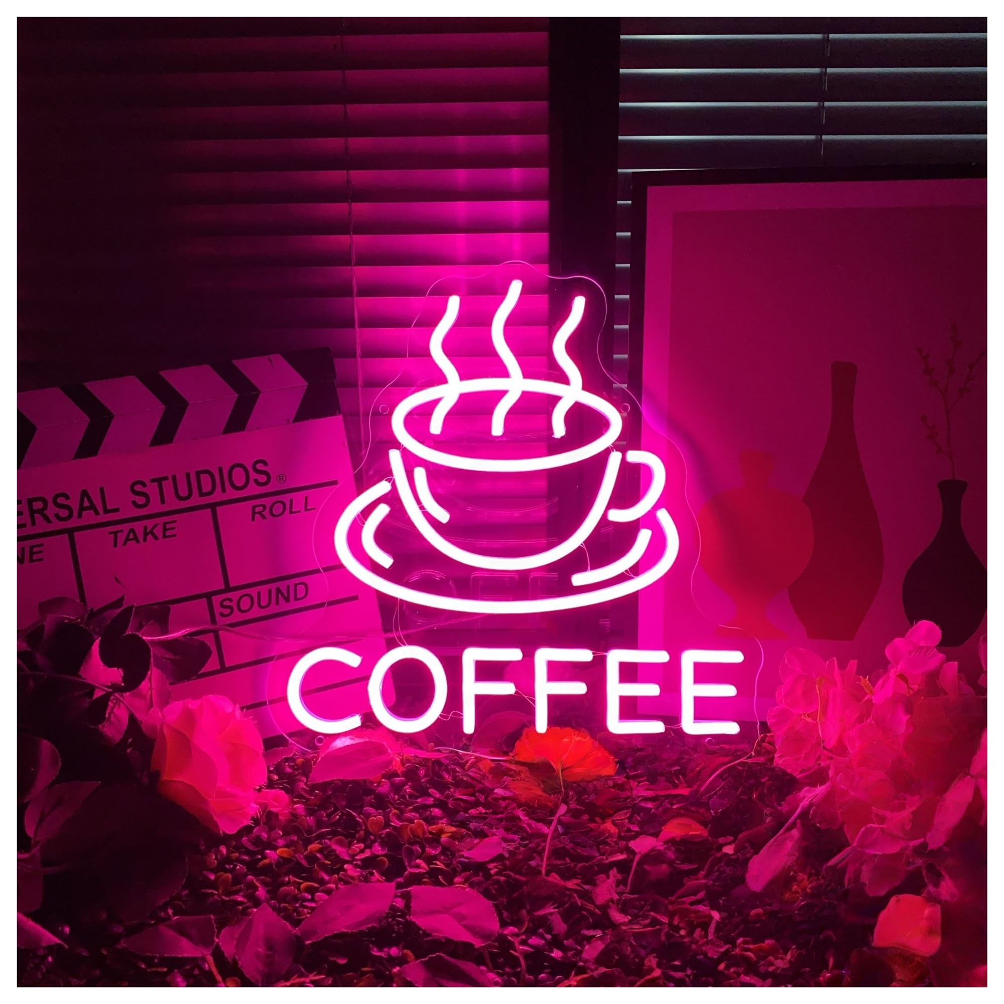 RONGCH Hanging Art Signs Coffee Neon Sign Cafe Bar Decor Business Gameroom Bedroom Livingroom Birthday Party Wall Decoration 45cm