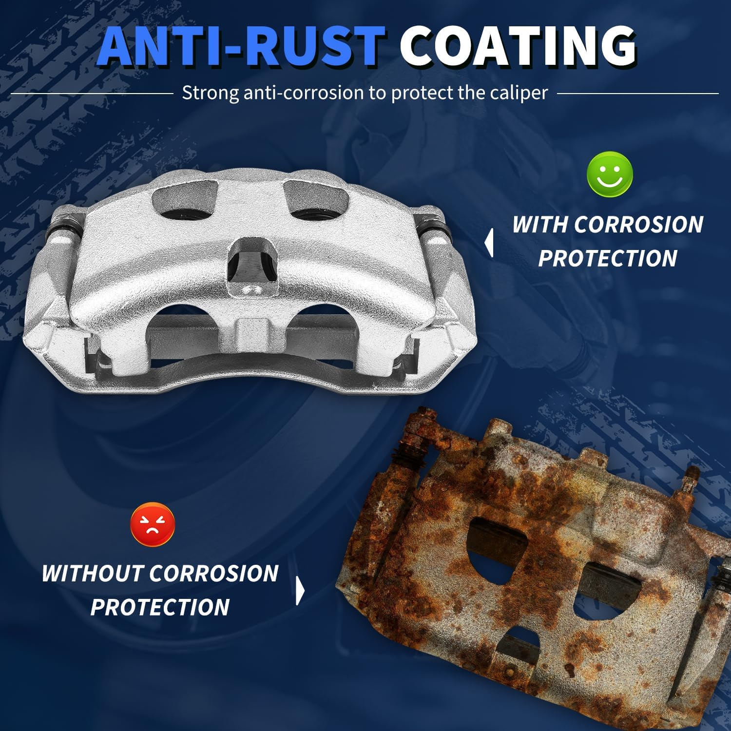 Maxfavor 18B5398 18B5399 Disc Brake Calipers Assembly w/Bracket Rear Compatible with 2017-2020 Dodge Grand Carava 2012-2016 Chrysler Town & Country Dodge Grand Caravan Brake Caliper Set