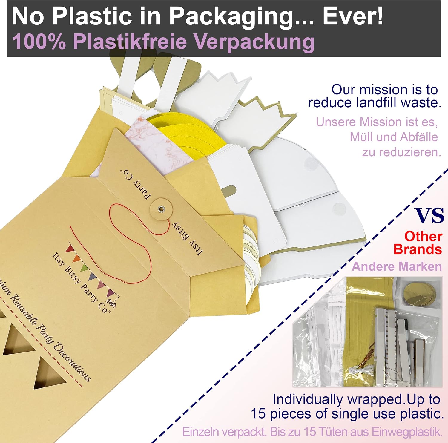 Premium Reusable Birthday Decorations, Multi-occasion Happy Birthday Banner also spells Party Day + more - Image 5