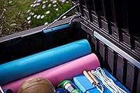 Vista 6 de KETER Westwood Caja grande de resina de 150 galones, organización y almacenamiento para muebles de patio, cojines de exterior, herramientas de Gris