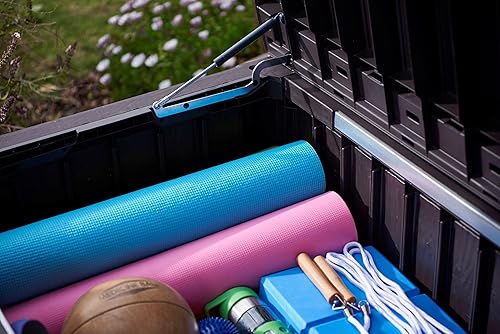 Miniatura 6 de KETER Westwood Caja grande de resina de 150 galones, organización y almacenamiento para muebles de patio, cojines de exterior, herramientas de Gris