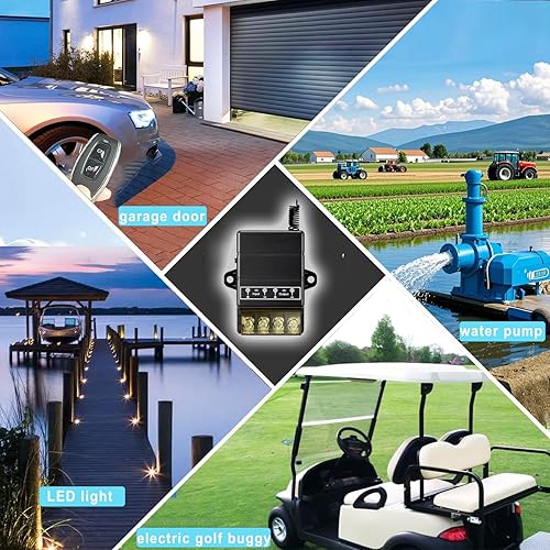 Miniatura 6 de dstfuy Interruptor remoto inalámbrico de 12 V, CC 12 V24 V48 V72 V40 A, interruptor RF inalámbrico para alarmas antirrobo, puerta enrollable Lind,