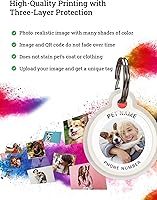 Vista 3 de Etiquetas personalizadas para perros y mascotas, etiqueta de identificación de perro de silicona, etiquetas de identificación de mascotas con código