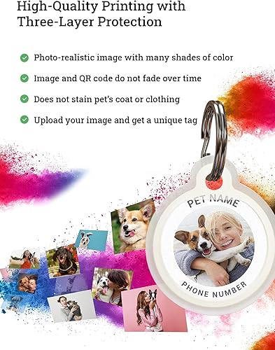 Miniatura 3 de Etiquetas personalizadas para perros y mascotas, etiqueta de identificación de perro de silicona, etiquetas de identificación de mascotas con código