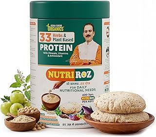 Jeena Sikho Organics NutriRoz Plant Protein for Roti | 33 Ayurvedic Herbs Blend | Natural Fiber | Clean Protein &amp; Gut Frie...