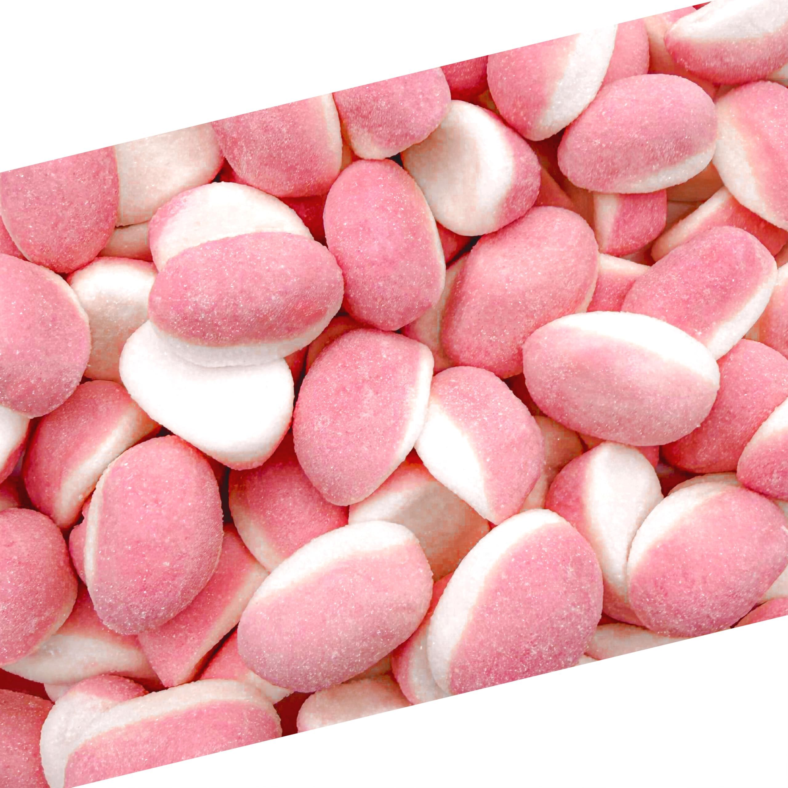 Strawberry Gummy Candy | 1 Pound Bag | Puffy Strawberry Gummies | Pink Candies for Baby Shower, Gender Reveal, and Girls' Parties | Fluffy Pink Drops | Chewy Treat