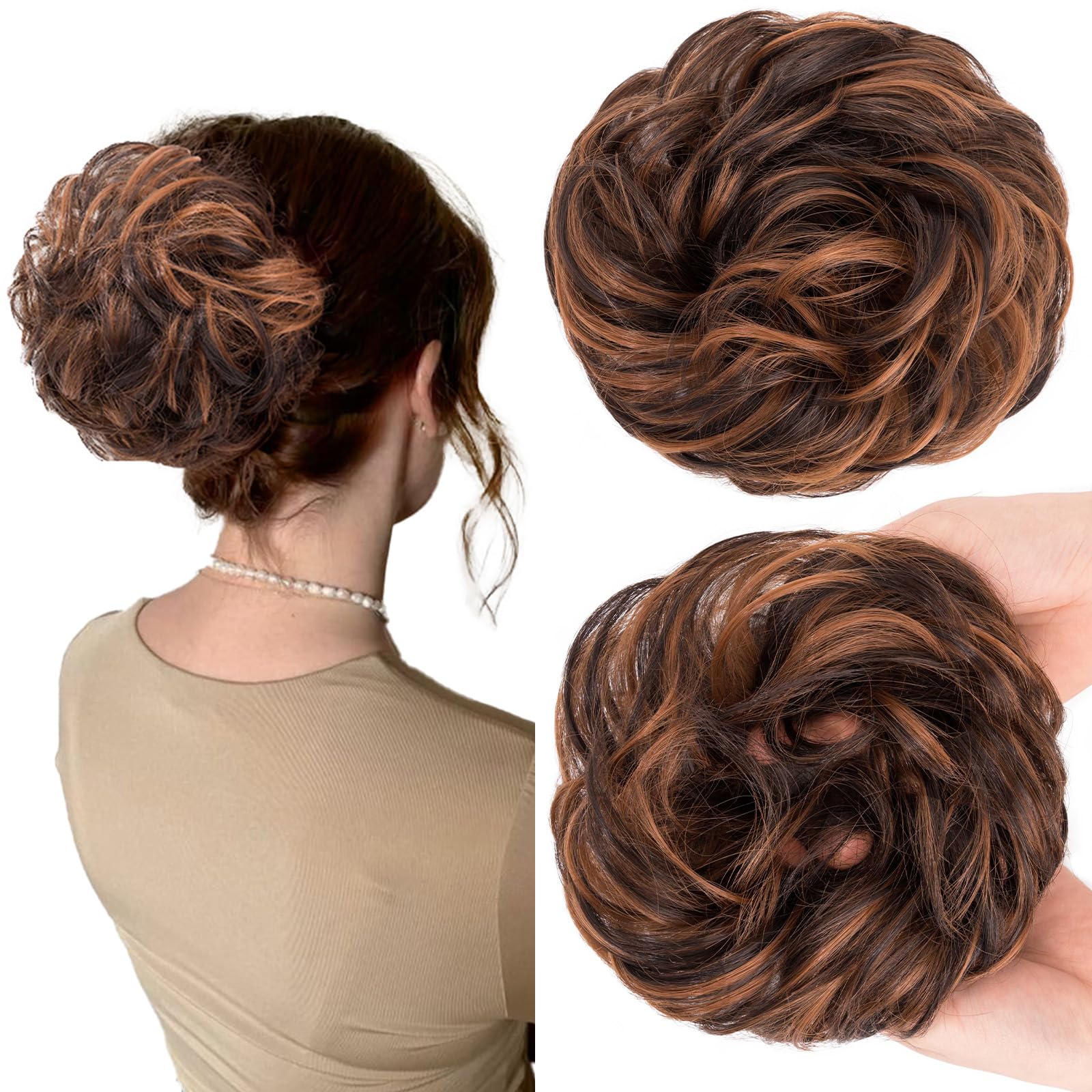 SEGOHAIR Messy Bun Hair Piece Fake Hair Bun Hair Scrunchies Bun