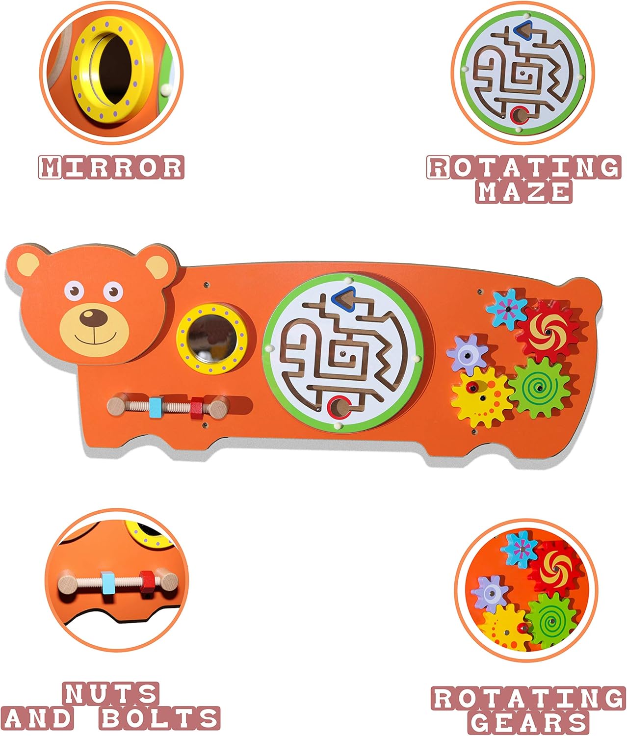 50% Off Discount First Steps Toddler Learning Activity Center - Busy Board - Sensory Board Learning Toy for Toddler Sensory Room Daycare Wall Toy Toddler Room