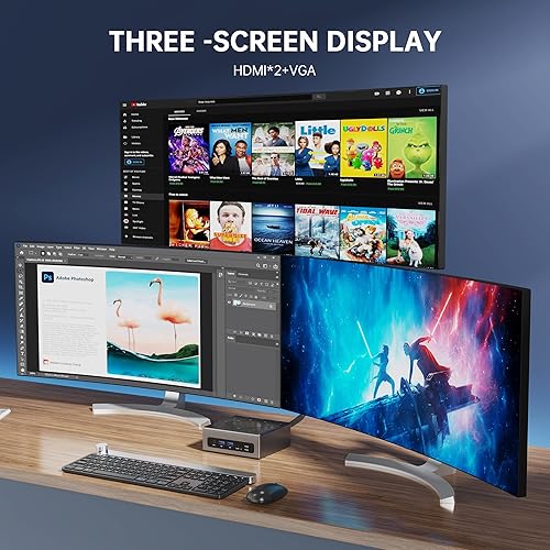 Miniatura 4 de ACEMAGICIAN Mini PC Intel i7 10810U, 16 GB de RAM 512 GB M.2 2280 SSD Mini computadoras, Mini computadora de escritorio Windows 11 Pro 4KWiFi5BT