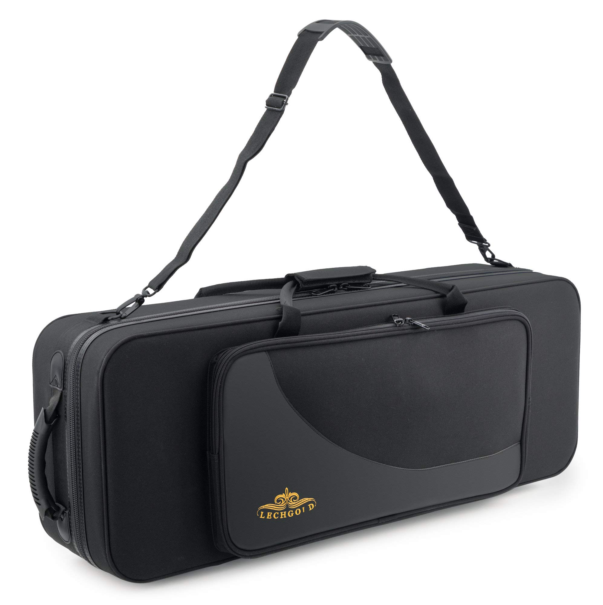 Custodia Leggera Lechgold per Sax Tenore - Lightcase per tutti i sax tenore comuni - Imbottitura termica - Tasca esterna - Set zaino - Scomparti separati per S-bow, bocchino e accessori - Nero