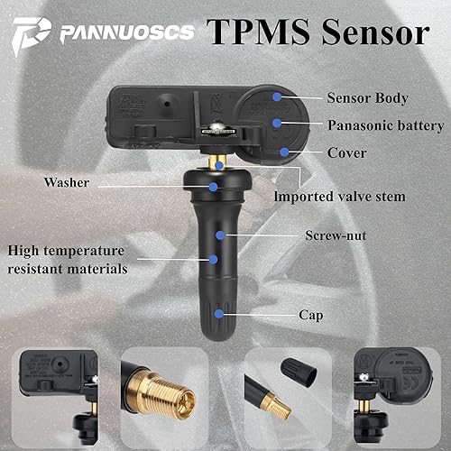 Miniatura 2 de TPMS Sensor de sistema de monitoreo de presión de neumáticos 433MHz – Reemplaza 56029398AB 56029398AA 68241067AA – Compatible con Chrysler 300