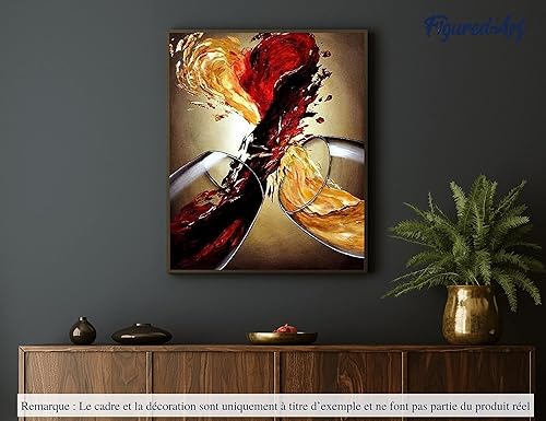 Vista 391 de Figured'Art - Juego de pintura por números, lienzo enrollado sin marco, para manualidades, para adultos, 16 x 20 pulgadas, jarrón de peonías