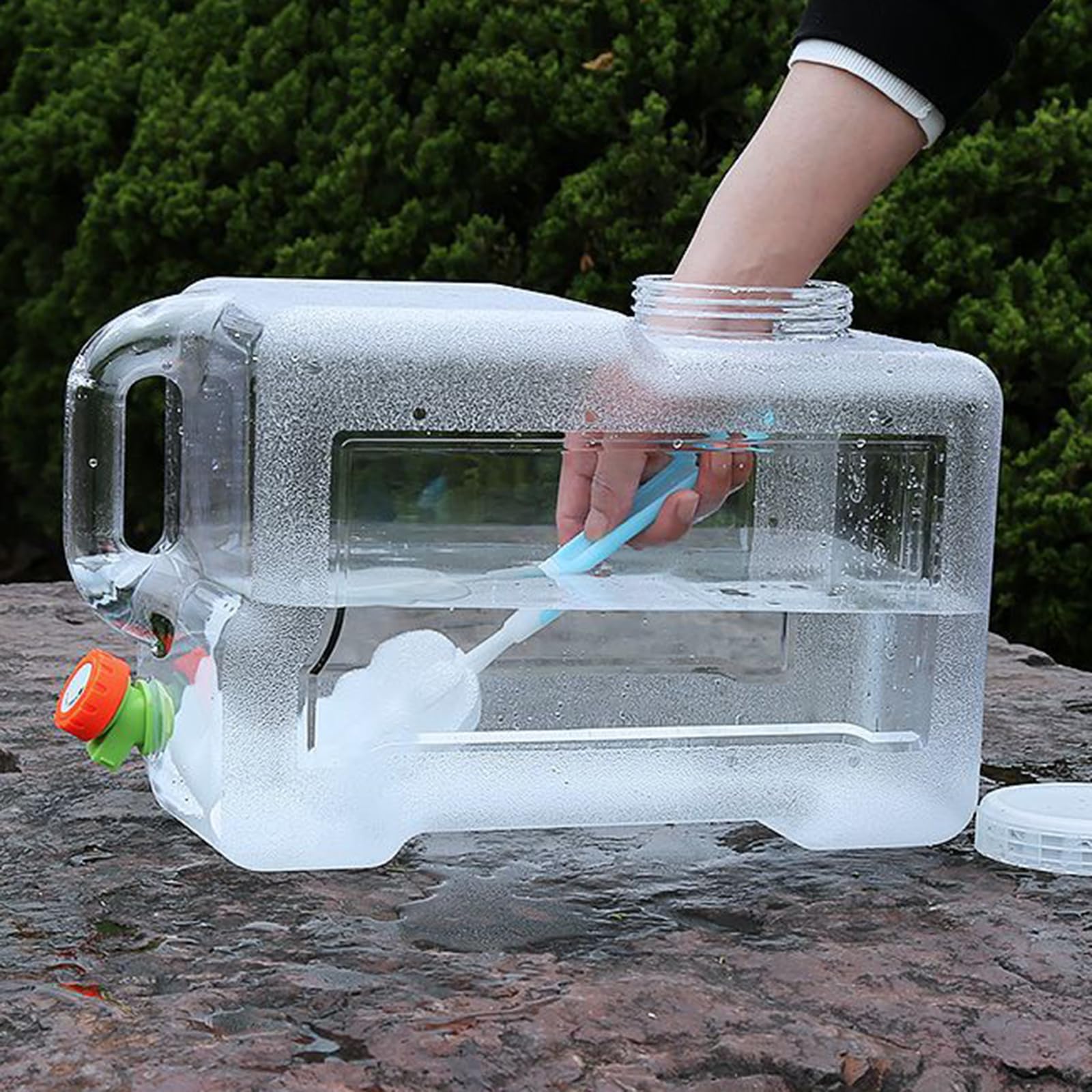 Bidon D'Eau 5L-22L Avec Robinet - Réservoir Alimentaire Camping - Sans BPA - Avec Tuyau Et Brosse