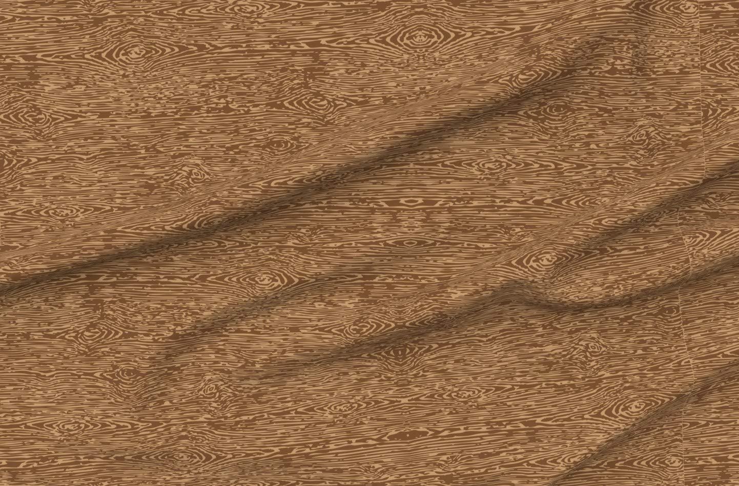 Spoonflower Fabric - Brown Wood Grain Nature Printed on Cotton Poplin Fabric by The Yard - Sewing Shirting Quilting Dresses Apparel Crafts