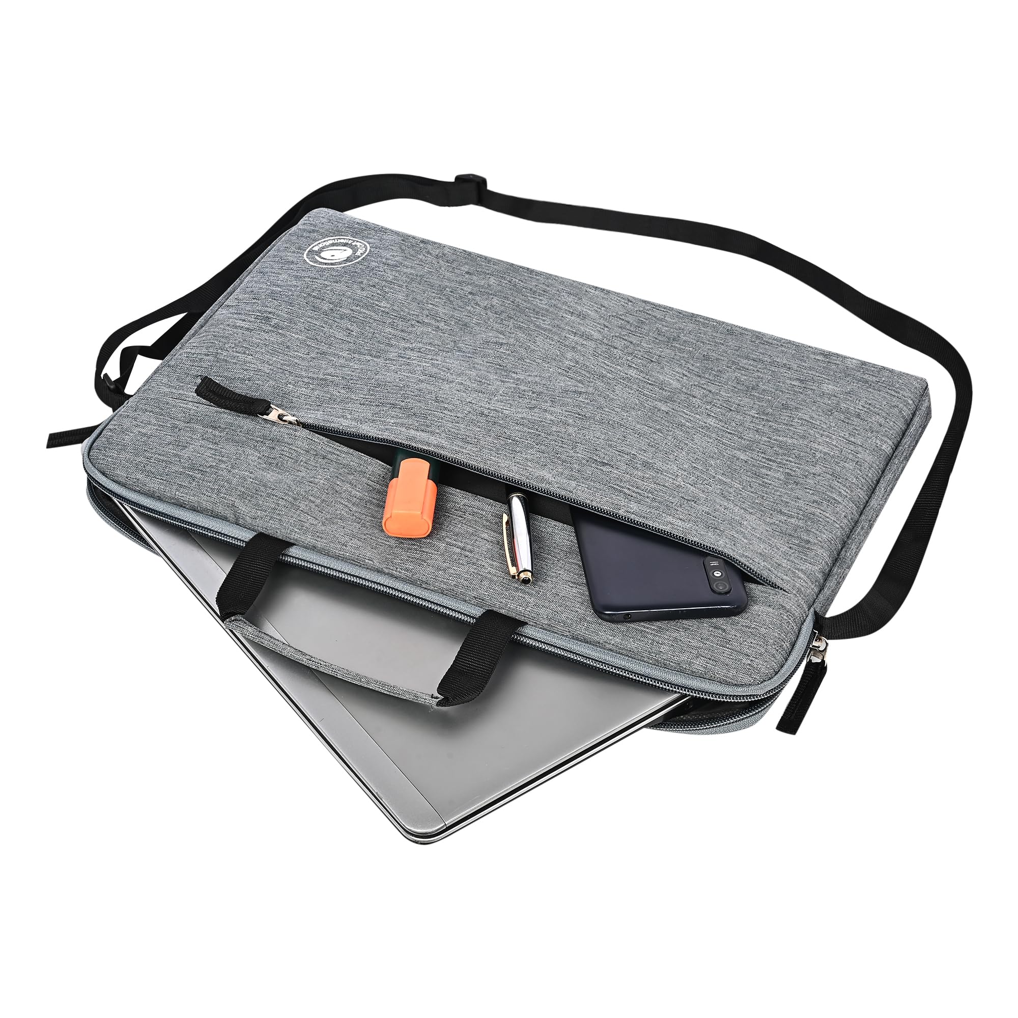 PRD Craft international Formal Business Briefcase Bag Crossbody Messenger College Bags For Men Women NoteBook Tablet Laptop Upto 15.6 Inch Handbags with Shoulder Straps (Grey) (B0D3HSZ7GS) Amazon Price History, Amazon Price Tracker