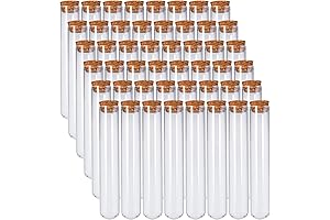 48Pcs Glass Tubes for Plants by Bekith: Versatile Test Tubes for Scientific & Decorative Applications