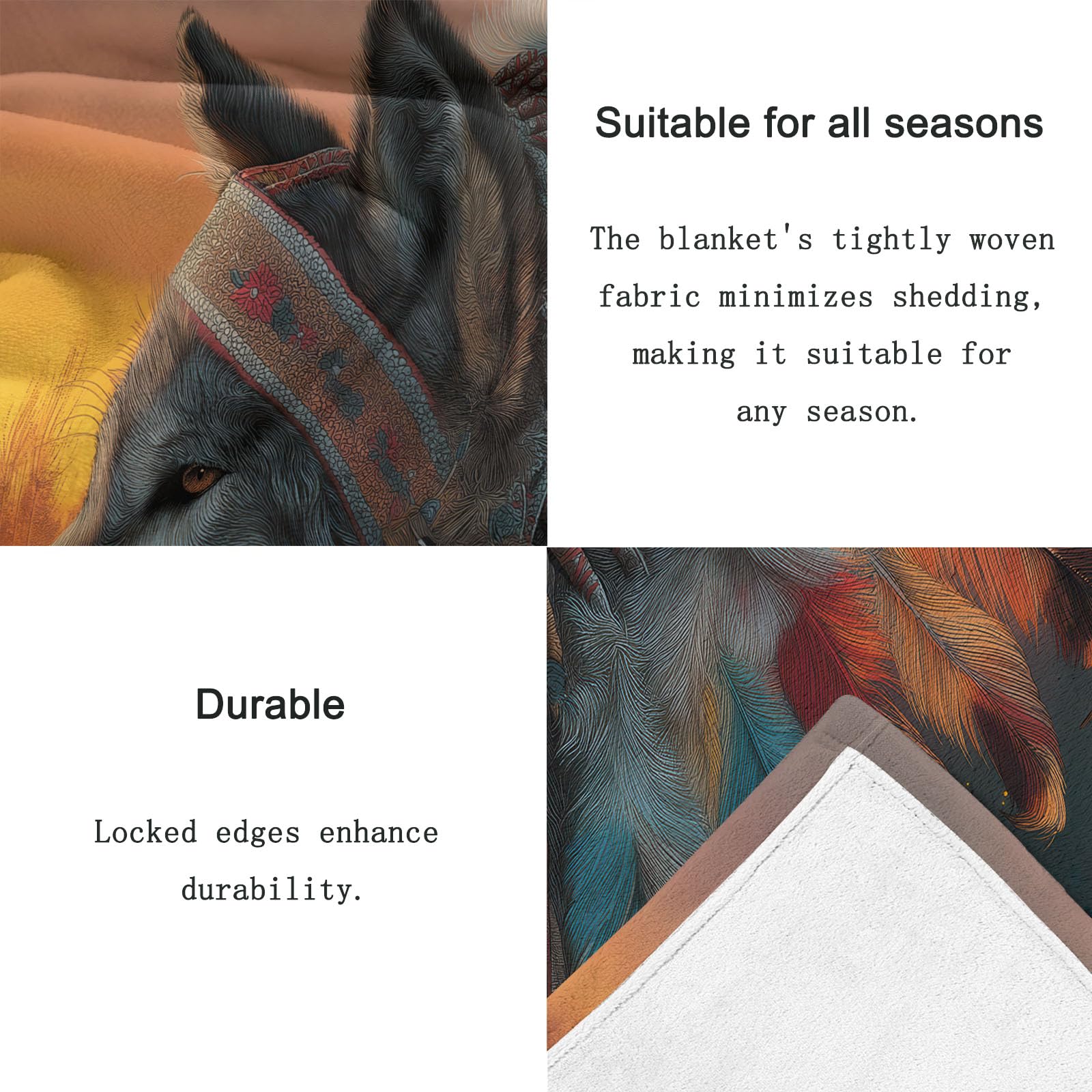 Manta mullida de 180 x 220 cm – Fantasía de acuarela suave manta reversible de franela para sofá, manta de forro polar con plumas de lobo, manta de forro polar extra cálida para camping oficina