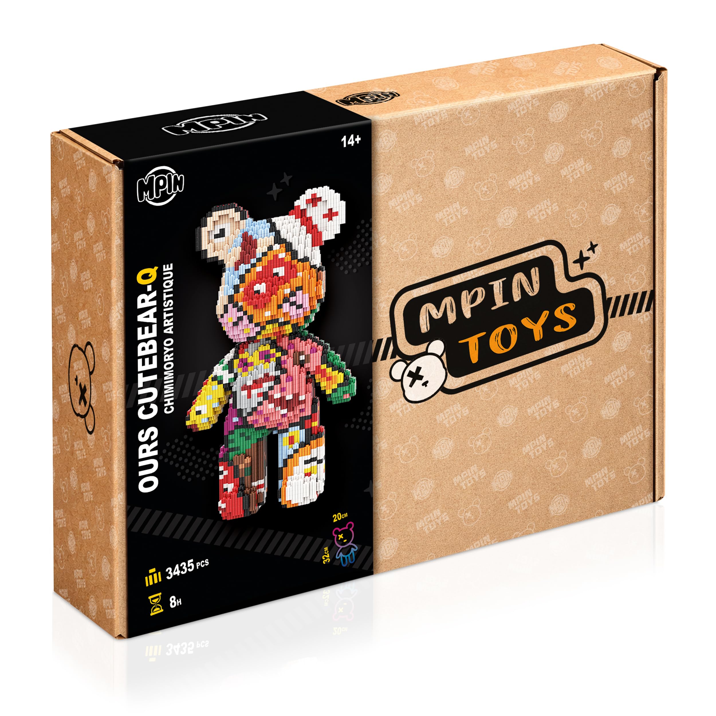 Oso 3D Chimimoryo – Bloques de construcción (3435 pcs) – Micro ladrillos Mini Building Blocks – Juego de construcción para adultos y adolescentes 14+ – 32 cm – Maqueta DIY Challenge Creativo