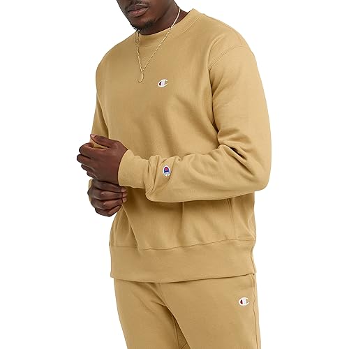 Champion Men's Reverse Weave Crew, Left Chest C