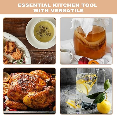 Miniatura 6 de Paquete de 3 bolsas de algodón para leche y nueces, de malla fina, reutilizables, tela para queso, colador de yogur, bolsa de estopilla, bolsas de