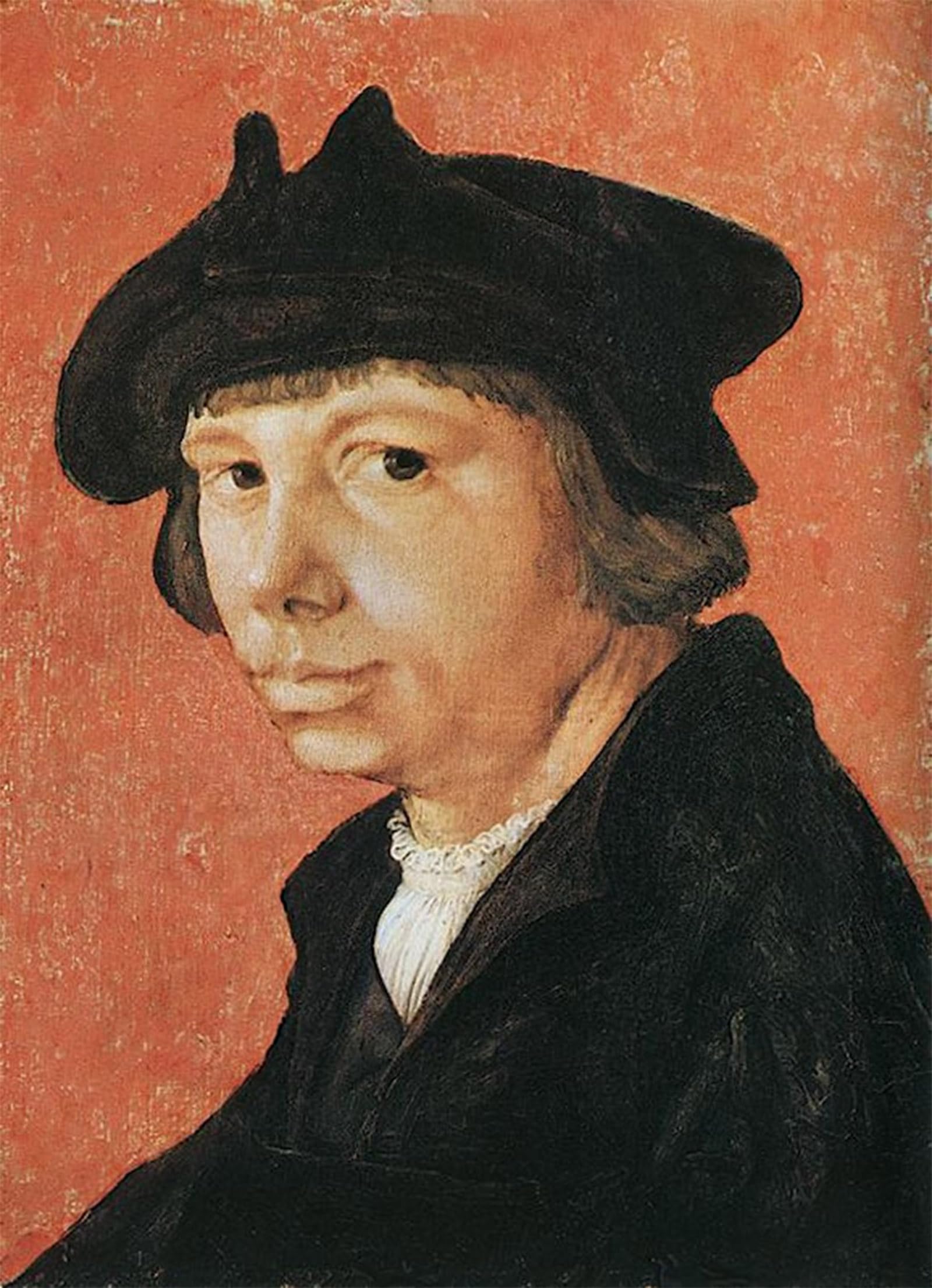 SERENDIPITP Vintage Picture Print on Canvas Wall Art Poster Self Portrait by Lucas Van Leyden Artwork Print Poster for Wall Decor 60x90cm