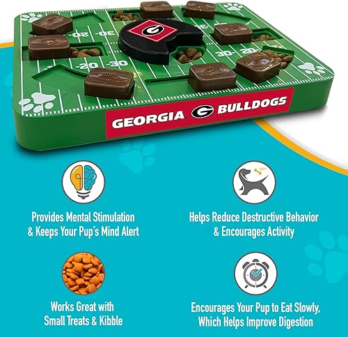 Miniatura 4 de Pets First NCAA Georgia Bulldogs - Juguete de rompecabezas para perros, juguete interactivo para perros, rompecabezas para perros, juguete lento
