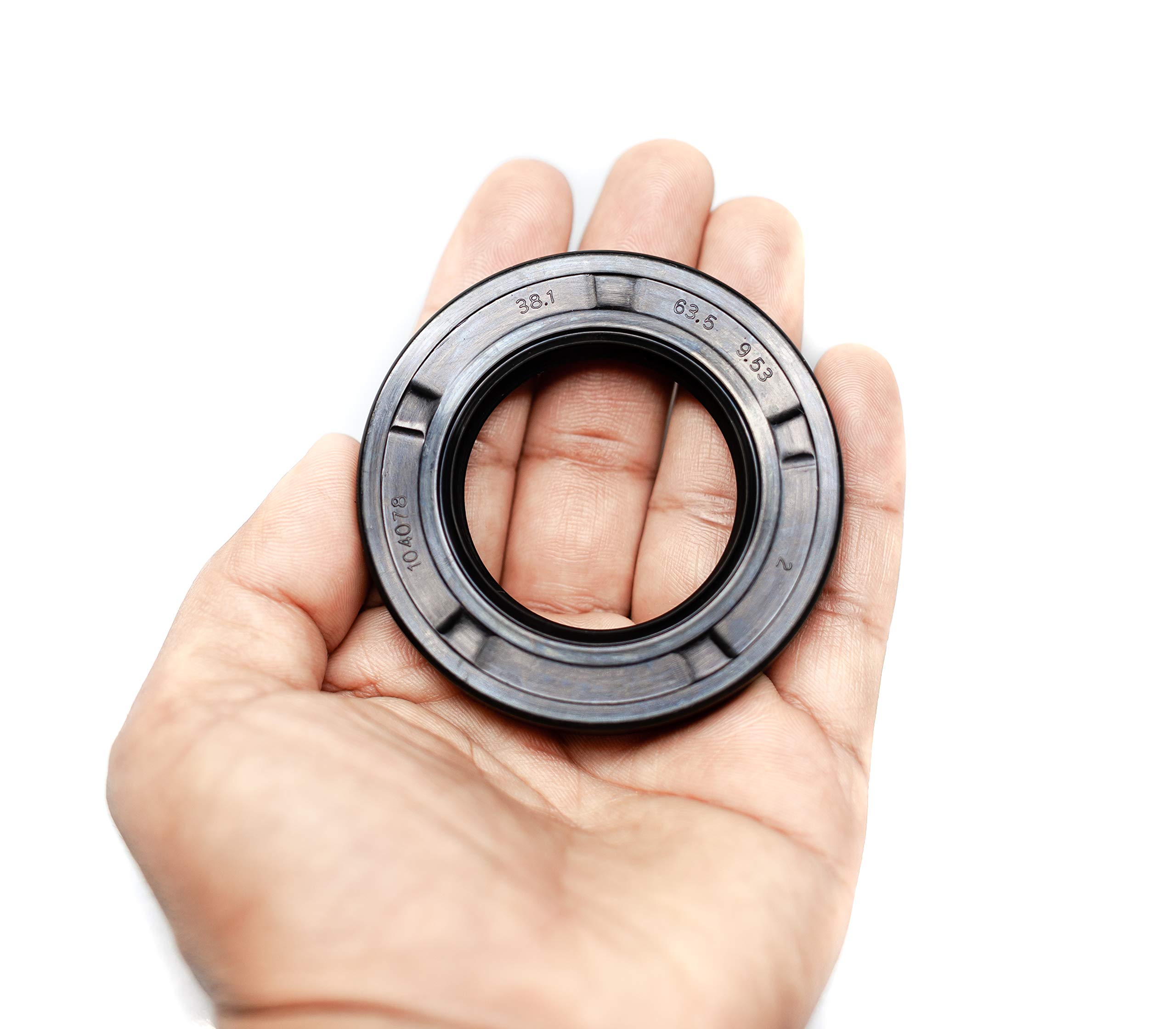 EAI Oil Seal 1.500"x2.500"x0.375" TC Double Lip w/Spring. 1 1/2" x2 1/2" x3/8" Metal Case w/NBR Coating