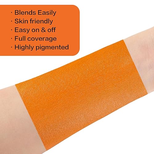 Miniatura 10 de BOBISUKA Pintura facial blanca, pintura corporal de maquillaje de payaso, kits de pintura facial en crema mezclable para Skull Joker Vampire Mime,