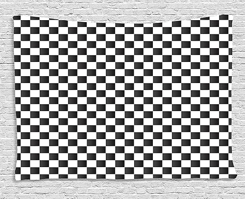 Miniatura 46 de Ambesonne Tapiz de fantasía, paisaje de fantasía con reloj, rayos de cielo de ensueño desde el techo, arte ficticio, colgante de pared ancho para