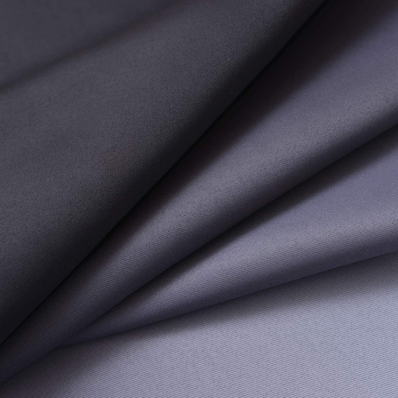 Yakamok Rideaux ombrés de 160 cm de long pour chambre à coucher, rideaux de fenêtre occultants à couleur dégradée avec œillets pour salon (noir, 2 panneaux, 106 x 160 cm)