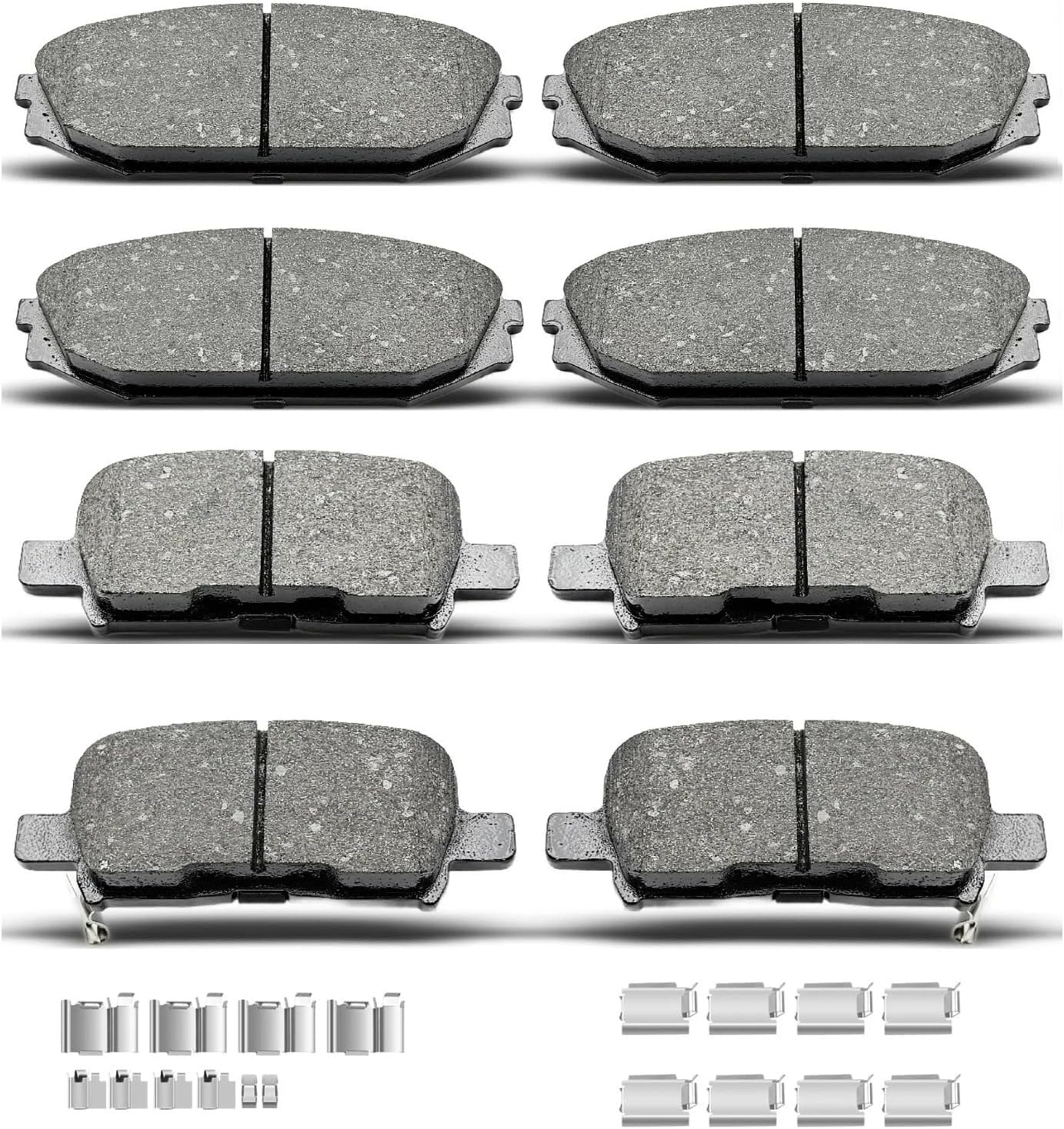 D793 D865 8pcs Ceramic Front Rear Brake Pads With Clips Fit For 2001-2002 For Acura MDX,2002-2004 For Honda Odyssey