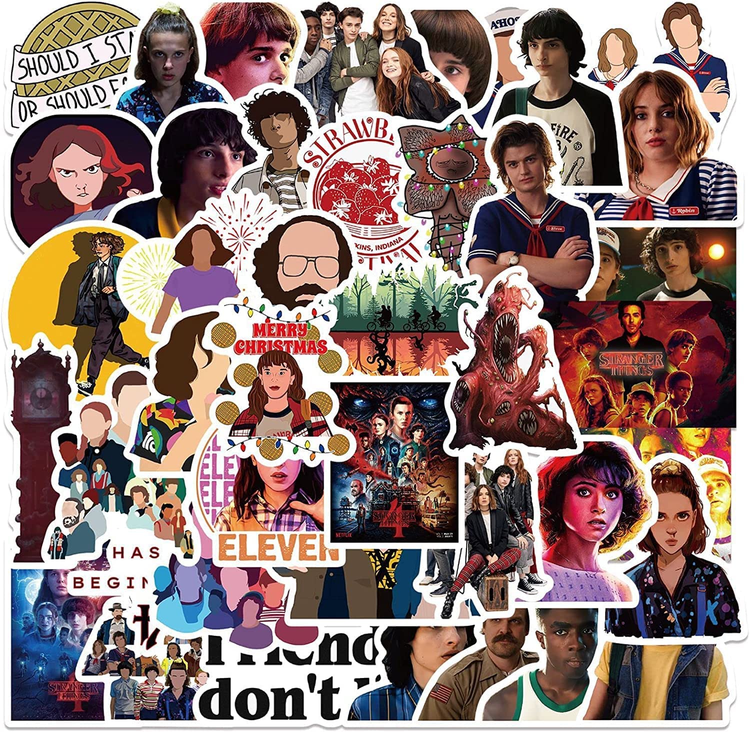 Premify 50Pcs Anime/Aesthetic Stickers, Waterproof Vinyl Sticker Meme For Water Bottles Laptop Phone Guitar Skateboard Decals for Teens Adults