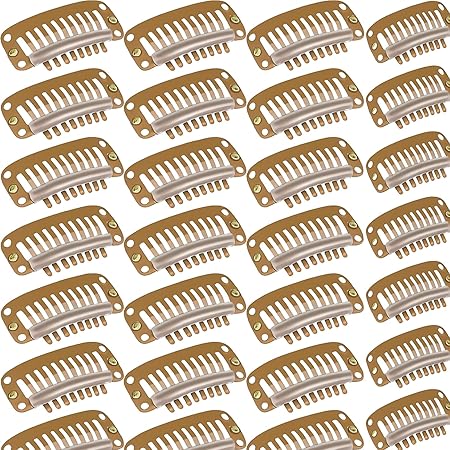 Amazon.com : WILLBOND 30 Pieces 32 mm 9-teeth Hair Extension Clips Hair ...